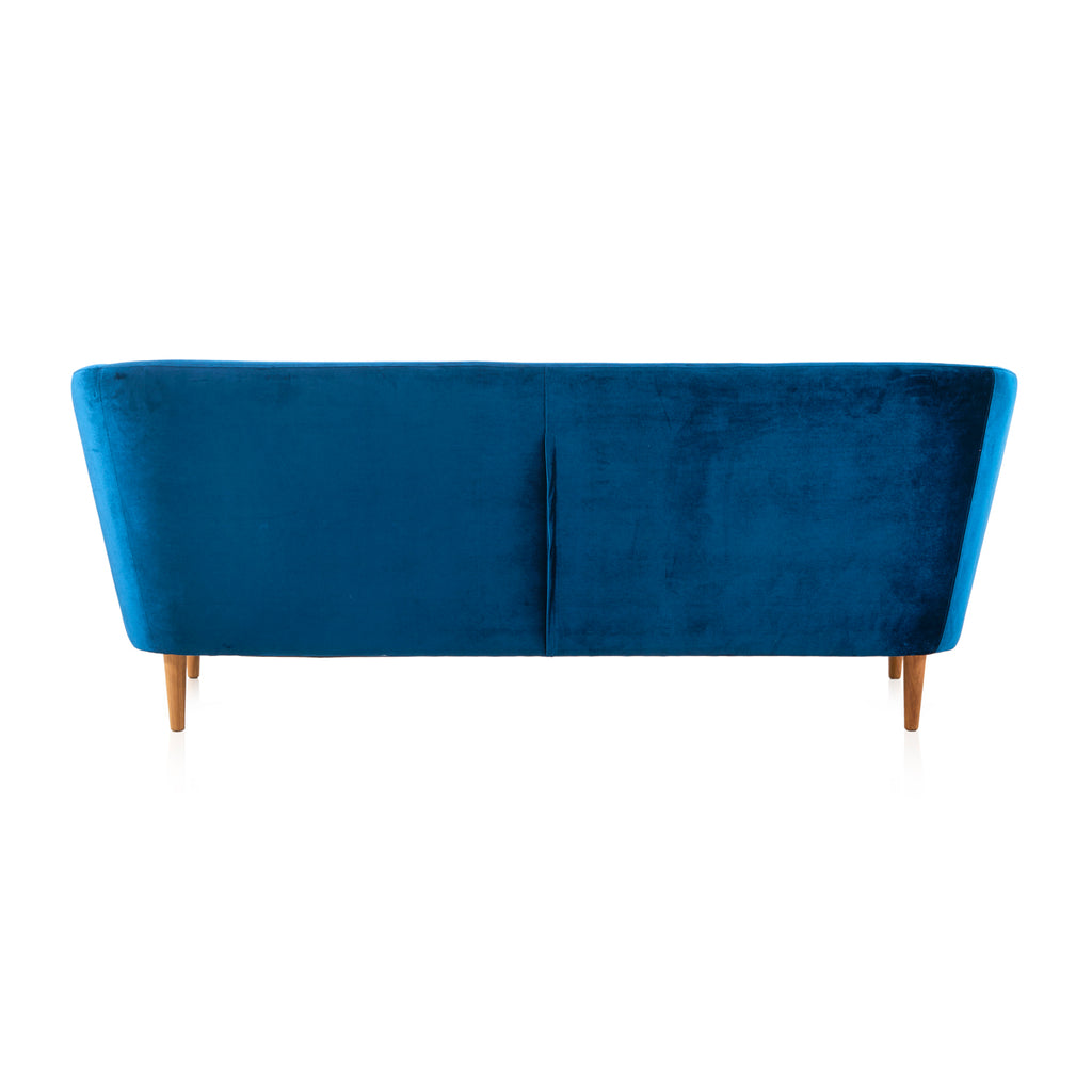 Contemporary Blue Velvet Sofa