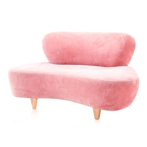 Pink Velvet Cloud Loveseat