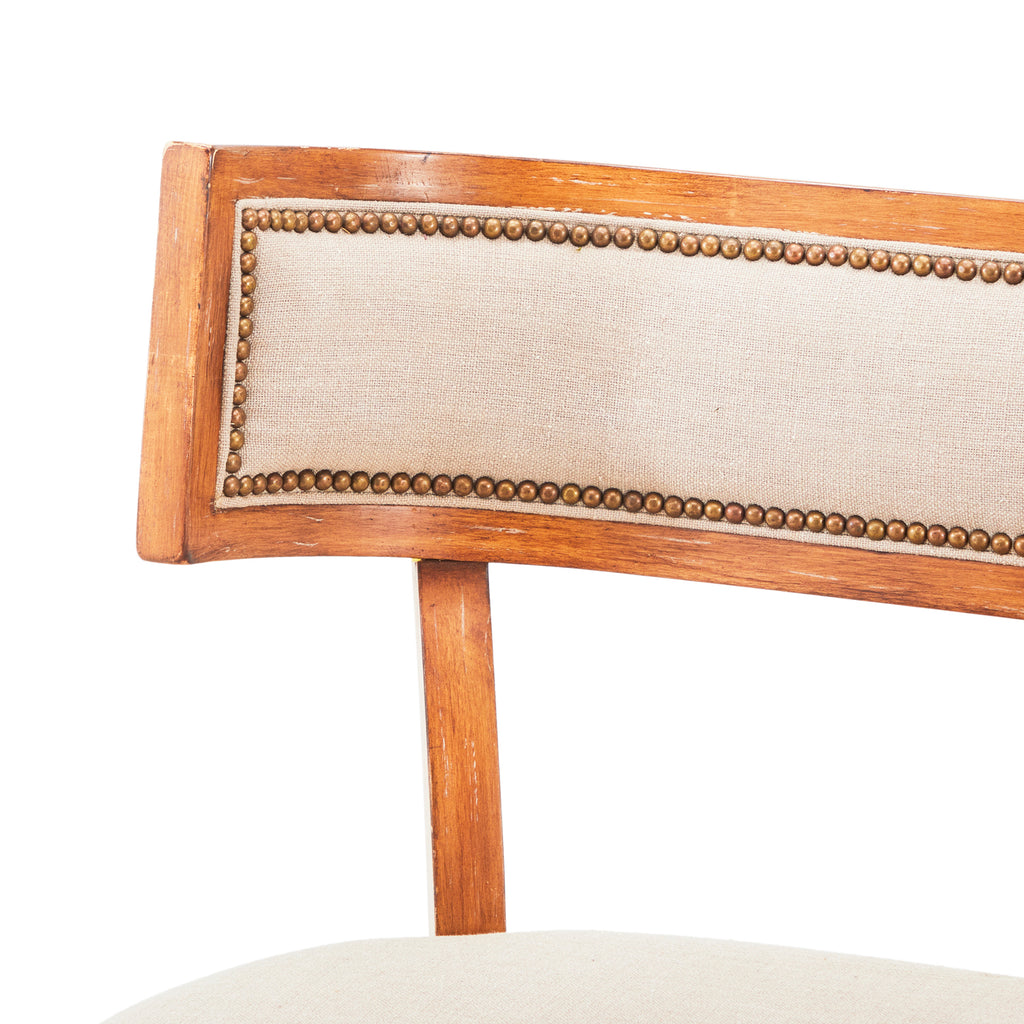 Wood & White Contemporary Settee