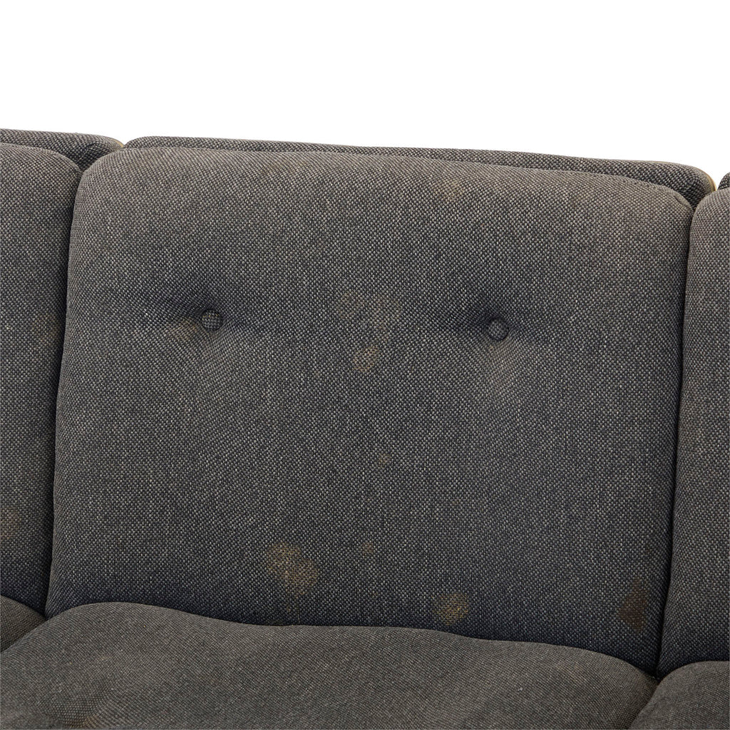 Grey Fabric Tandem Sofa