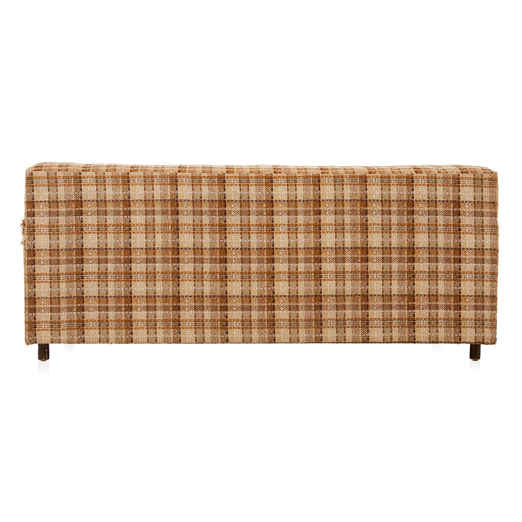 Tan Plaid Loveseat