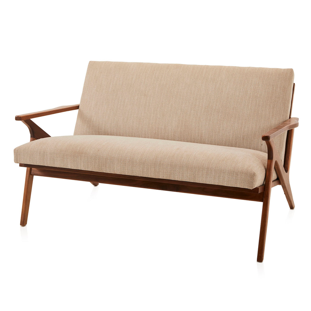 Tan & Wood Cavett Loveseat