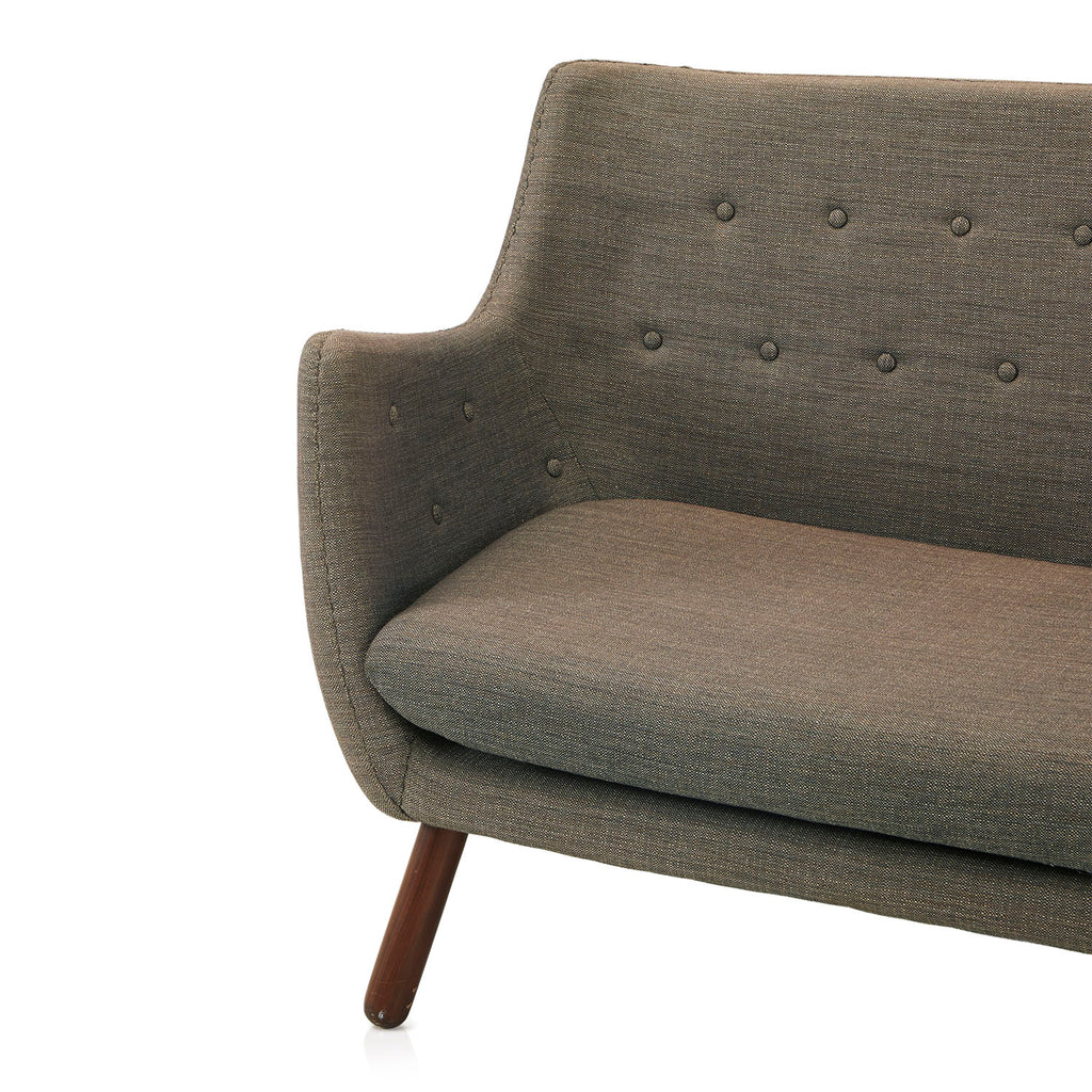 Grey Contemporary Wingback Settee