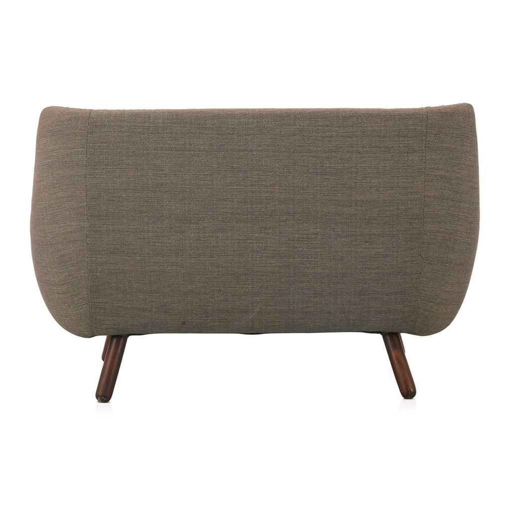 Grey Contemporary Wingback Settee