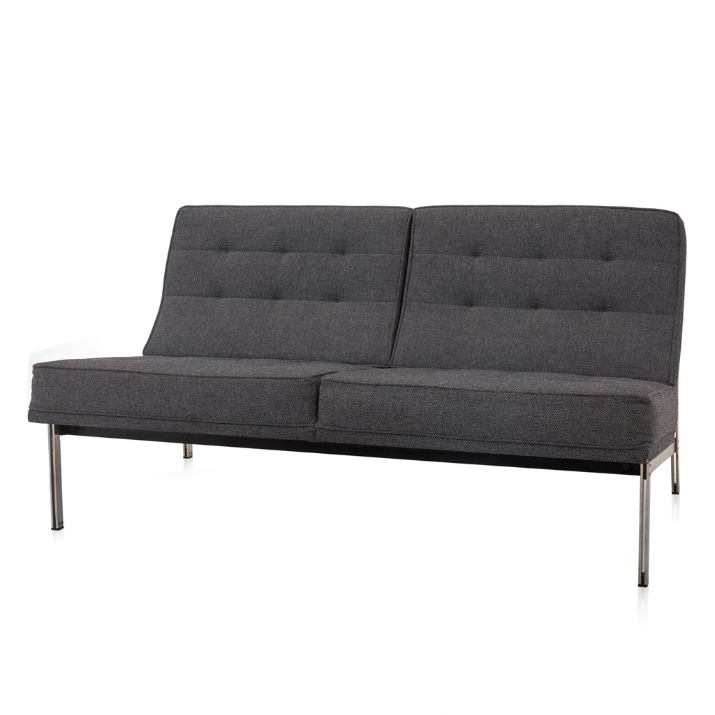 Modernica Charcoal Split Rail Arm Loveseat