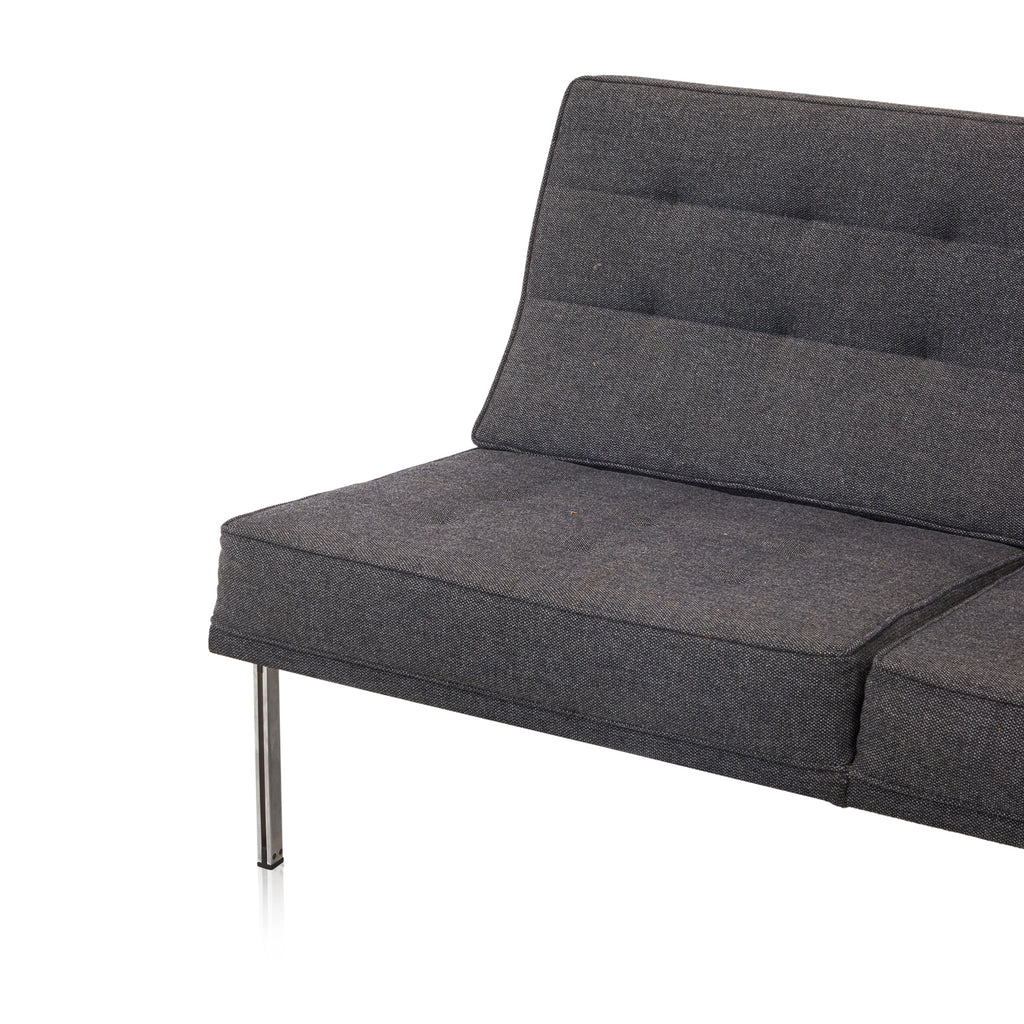 Modernica Charcoal Split Rail Arm Loveseat
