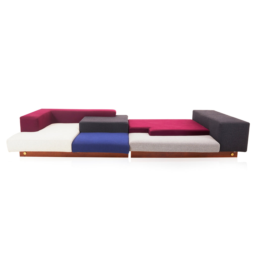 Color Block Contemporary Sectional Lounge Sofa