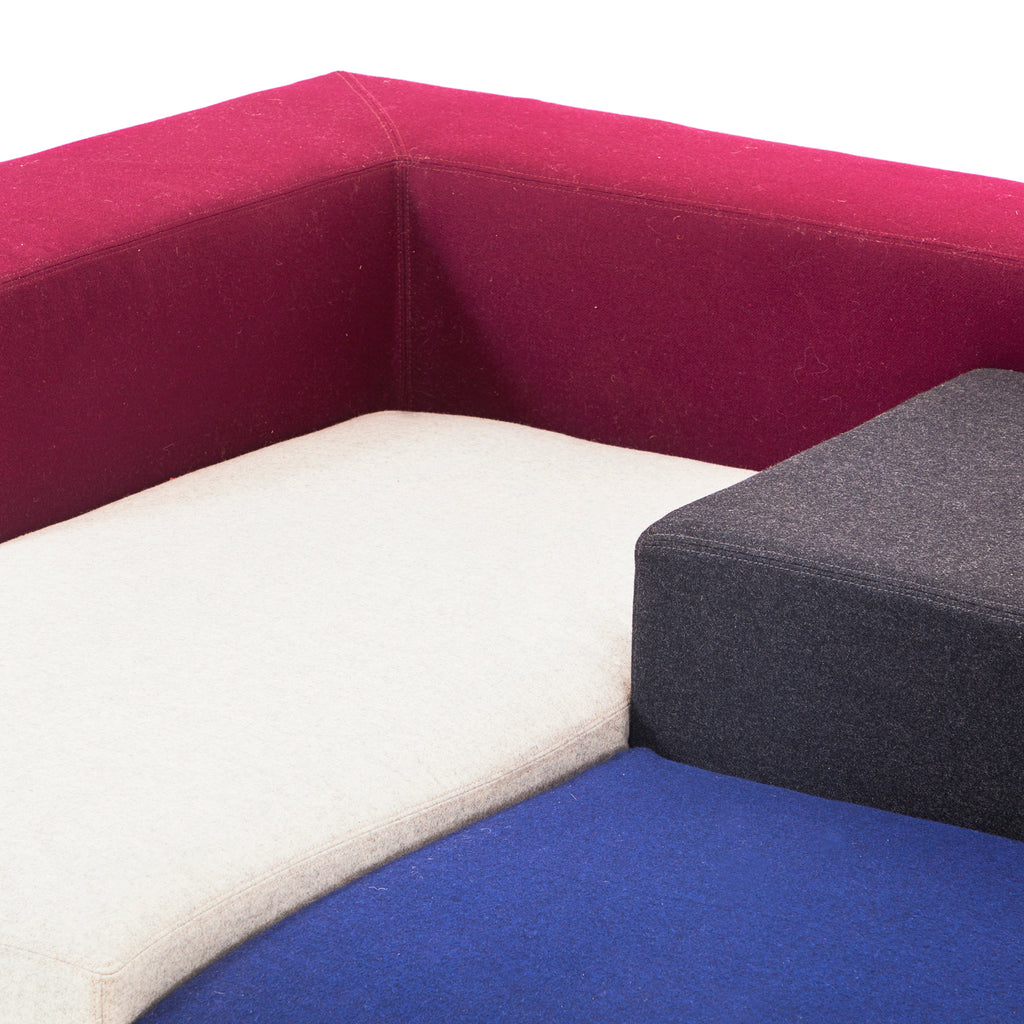 Color Block Contemporary Sectional Lounge Sofa
