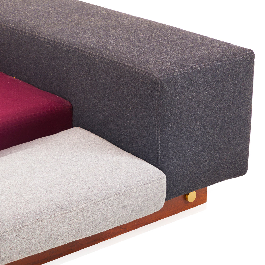 Color Block Contemporary Sectional Lounge Sofa