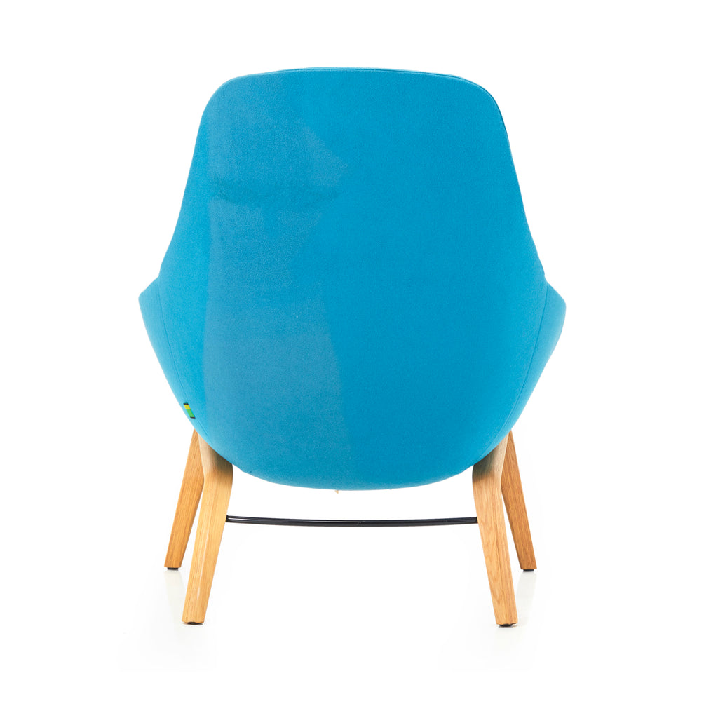 Light Blue Wool Lounge Chair