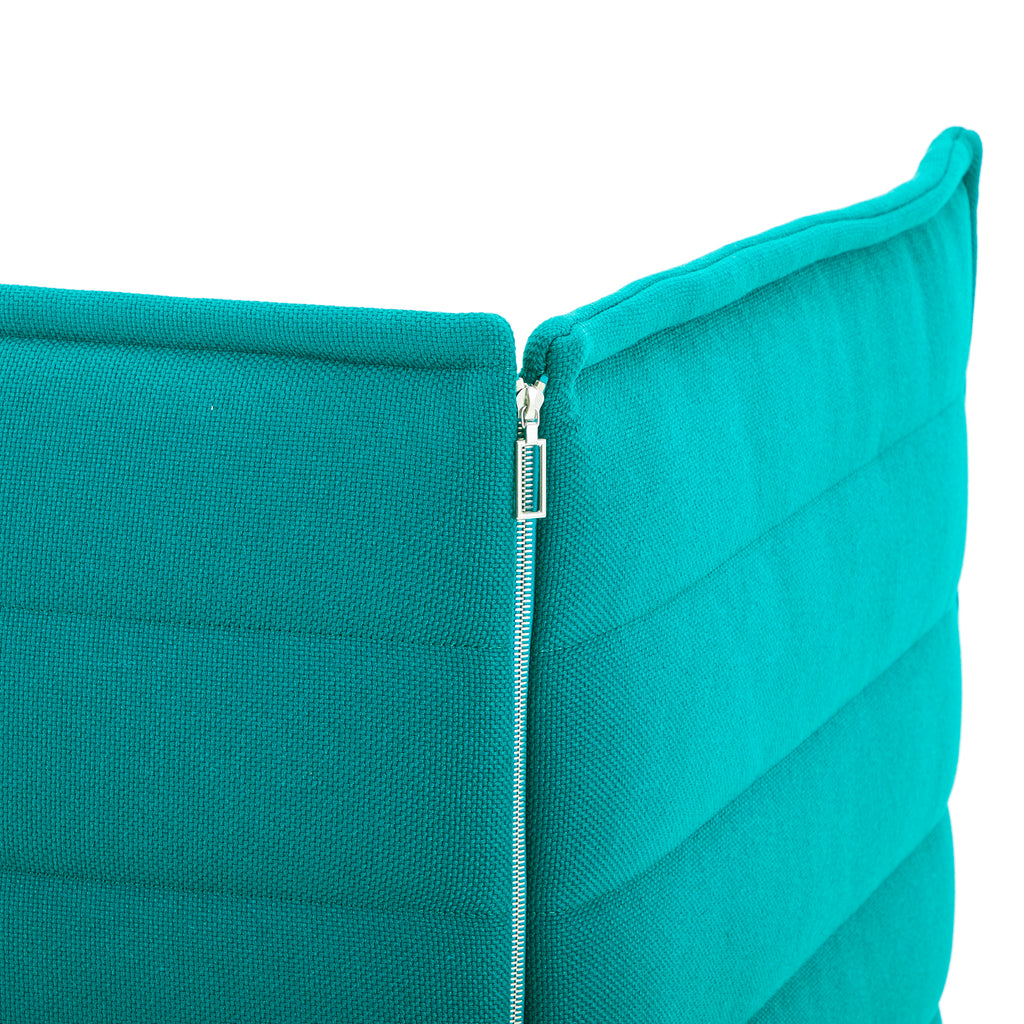 Teal Modern Alcove Loveseat