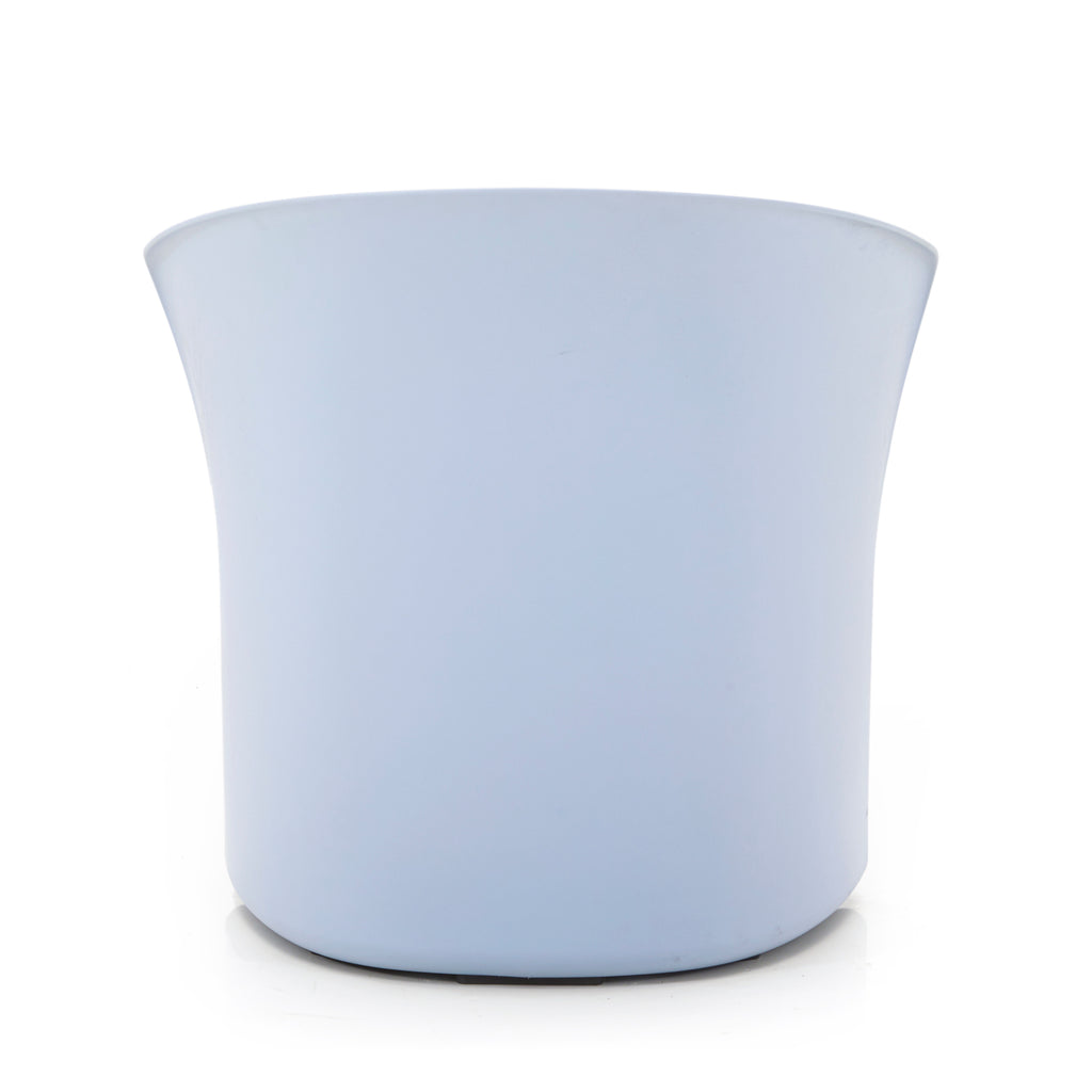 Blue & White Modern Molded Back Club Chair