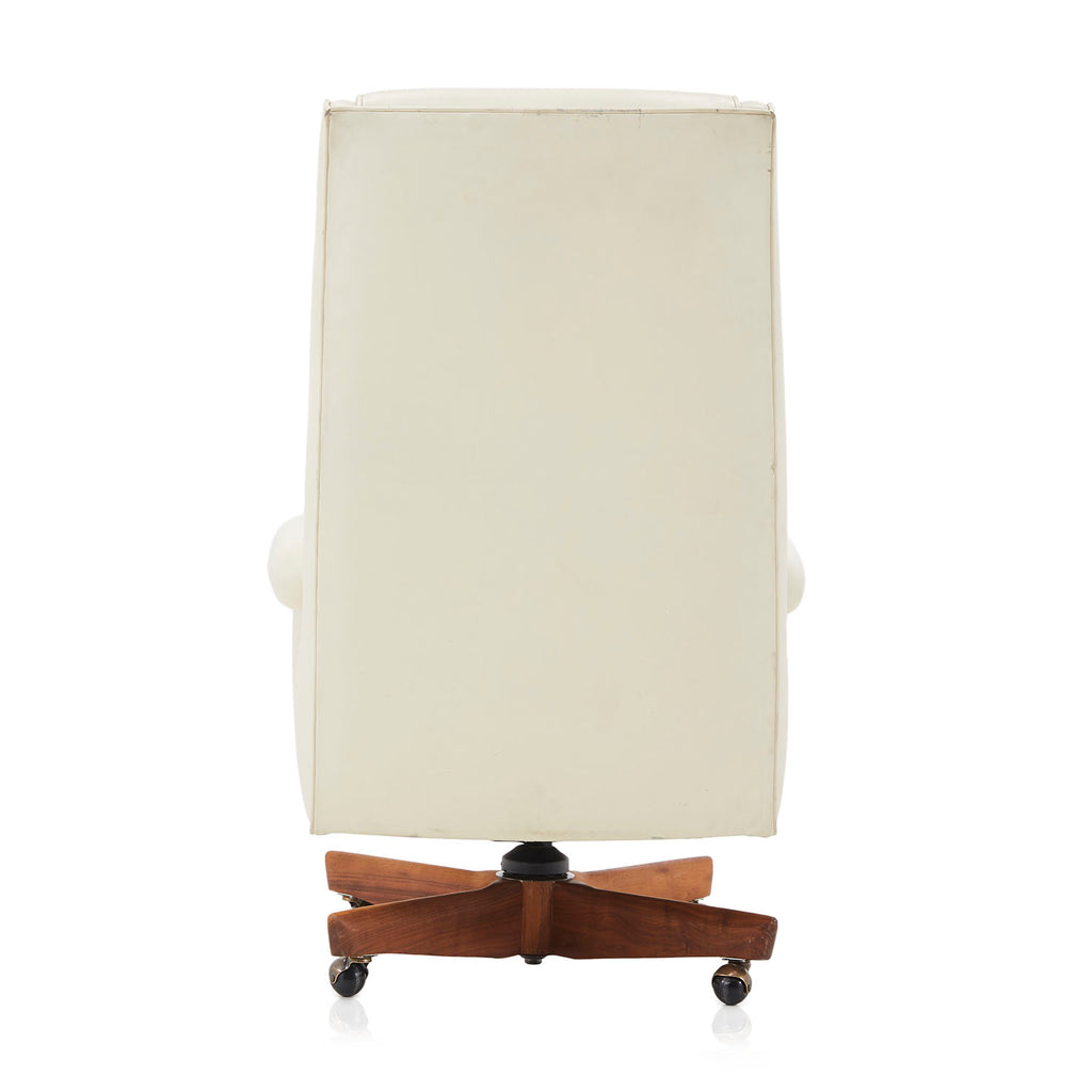White Tufted Executive Arm Chair