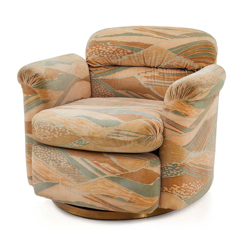 Tan Desert Tones Swivel Arm Chair
