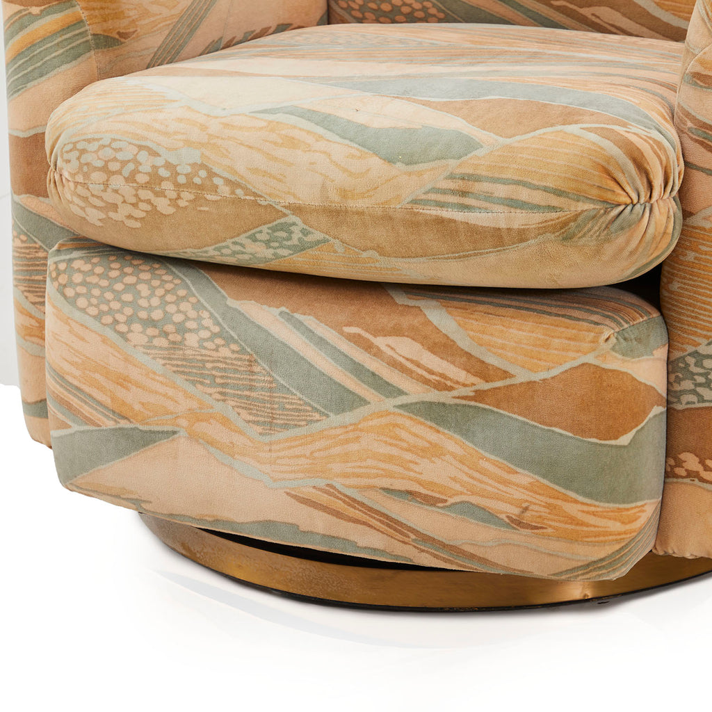 Tan Desert Tones Swivel Arm Chair