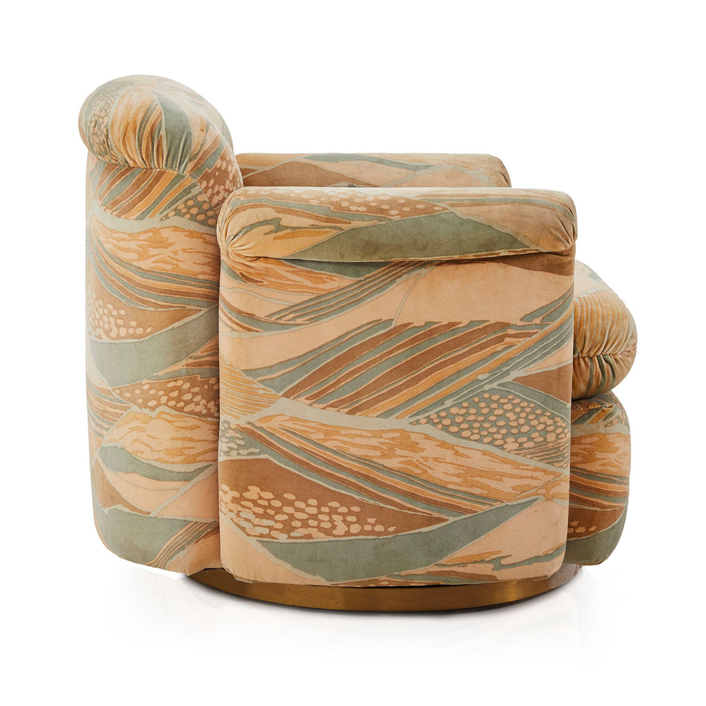 Tan Desert Tones Swivel Arm Chair