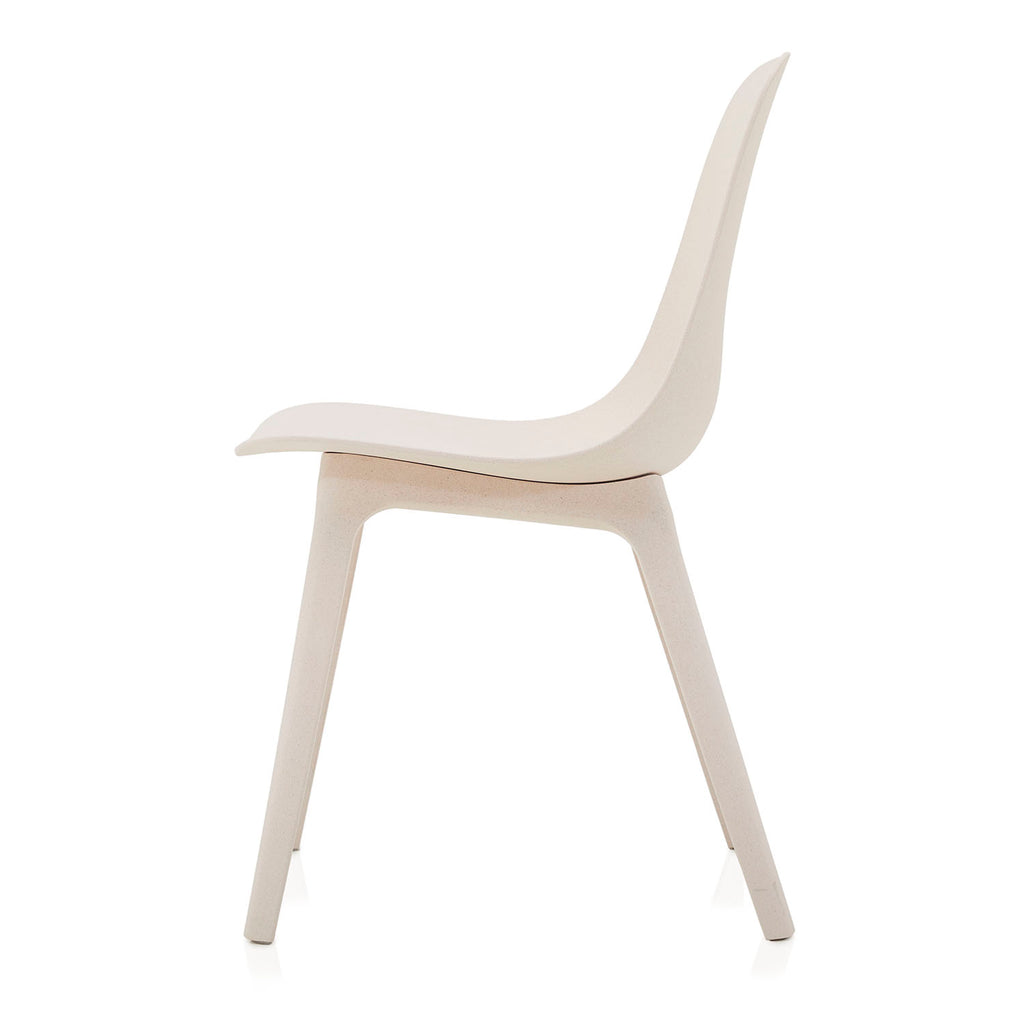 White Matte Cream Shell Chair