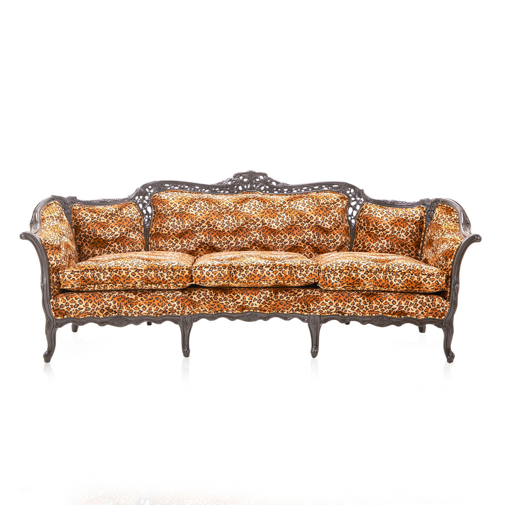 Leopard Print Victorian Sofa