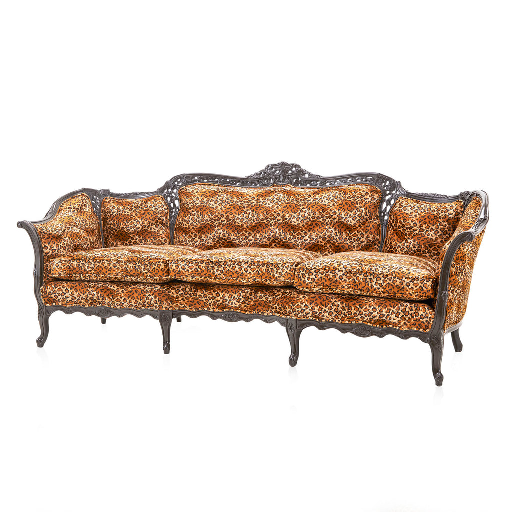 Leopard Print Victorian Sofa