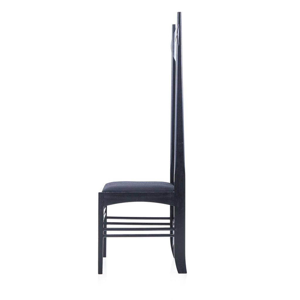 Black Wood High Back Modern Gothic Dining Chair