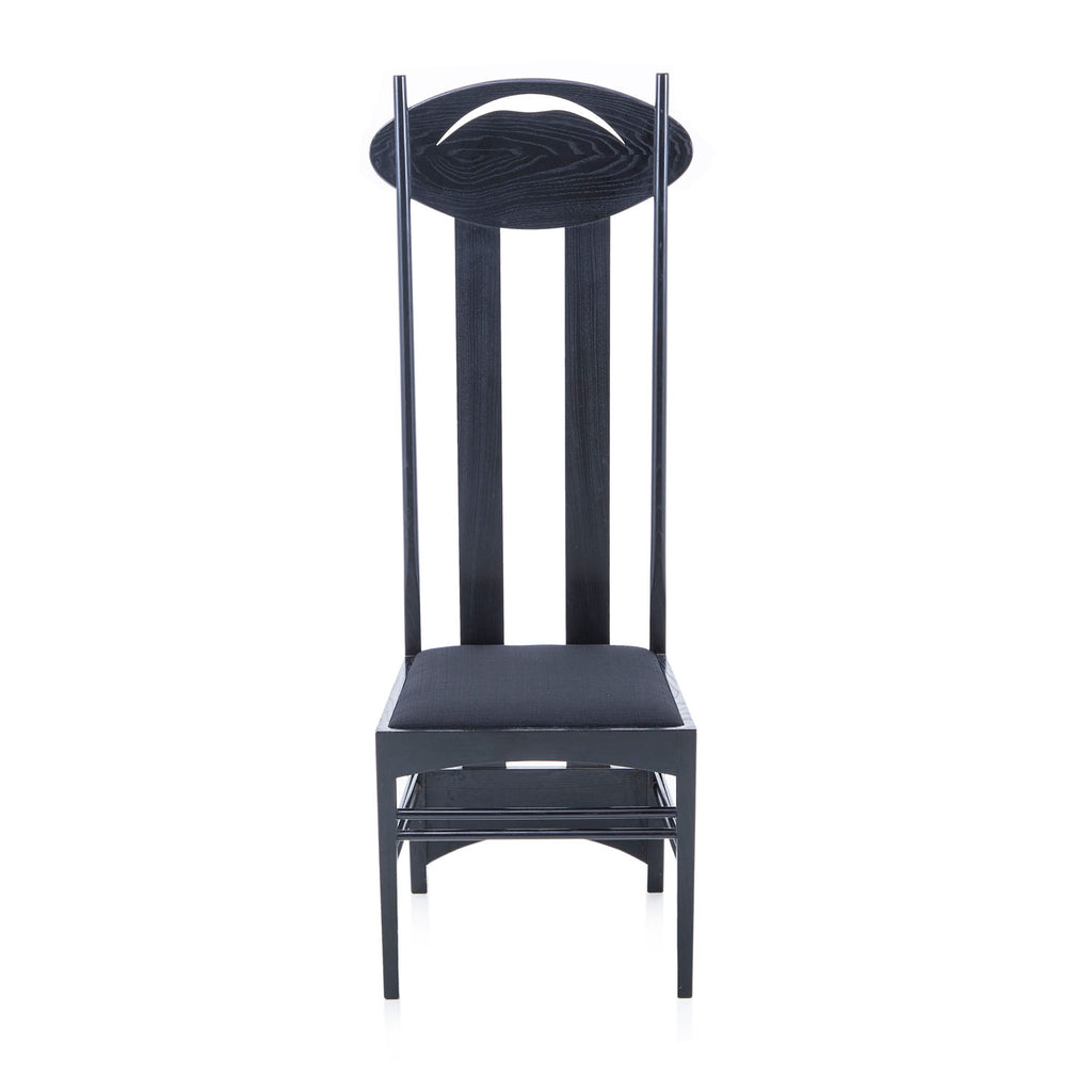 Black Wood High Back Modern Gothic Dining Chair