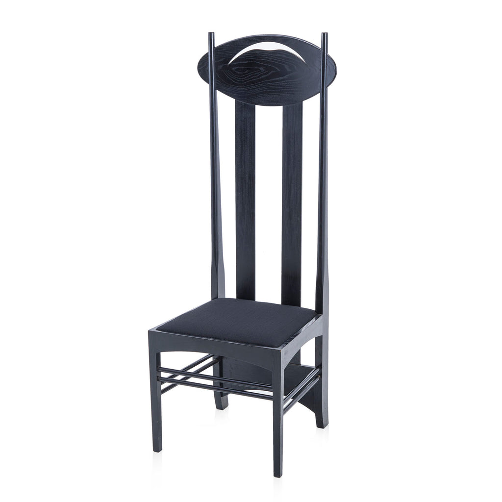 Black Wood High Back Modern Gothic Dining Chair