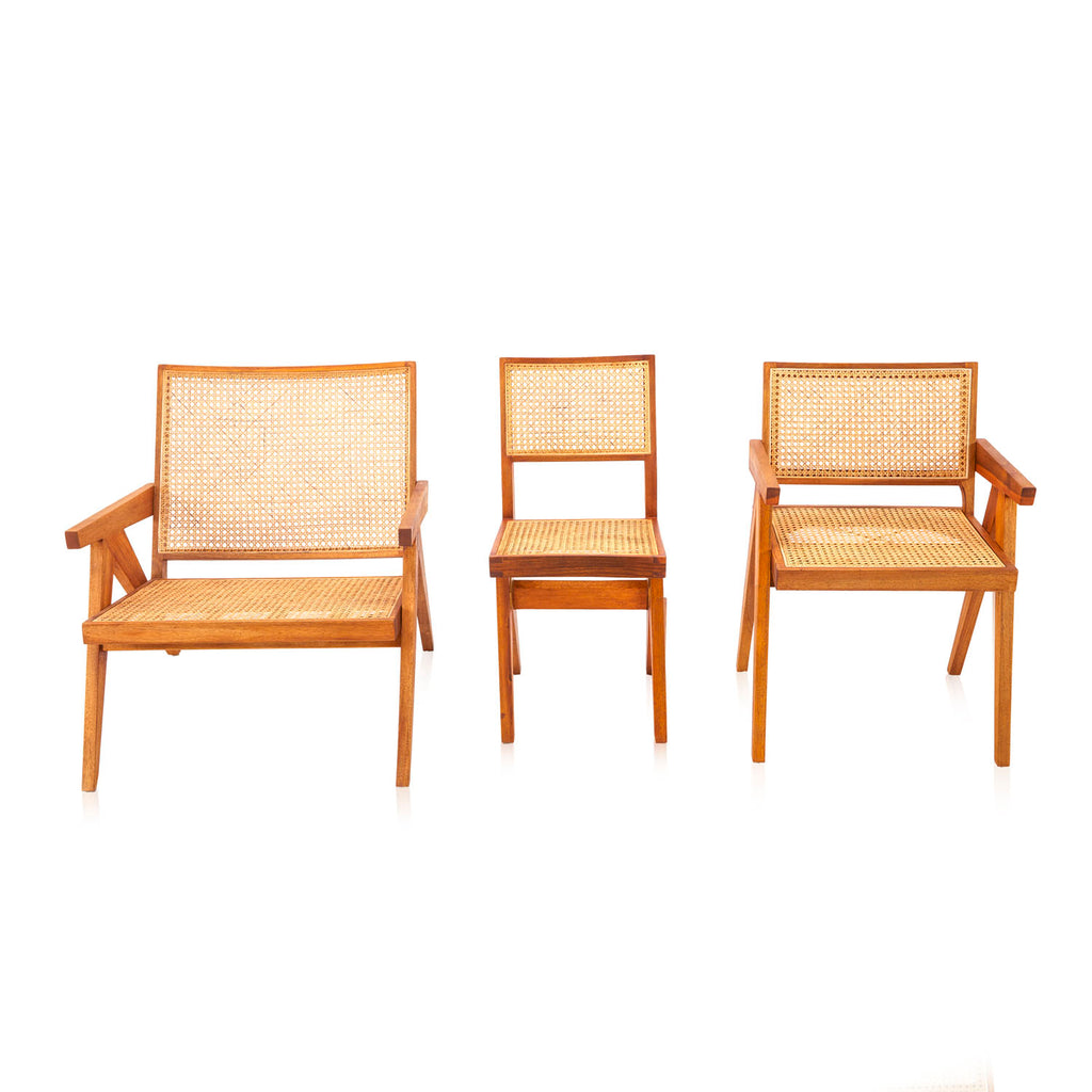 Wood & Cane Jeanneret Lounge Chair