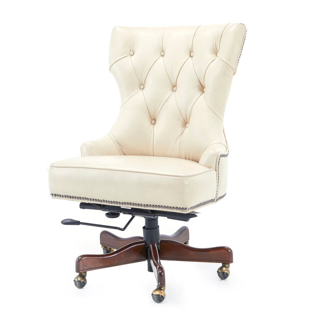 White Tufted Executive Chair