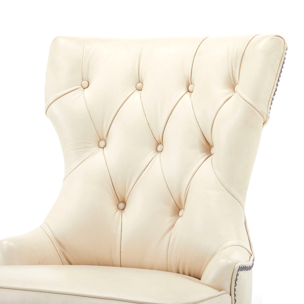 White Tufted Executive Chair
