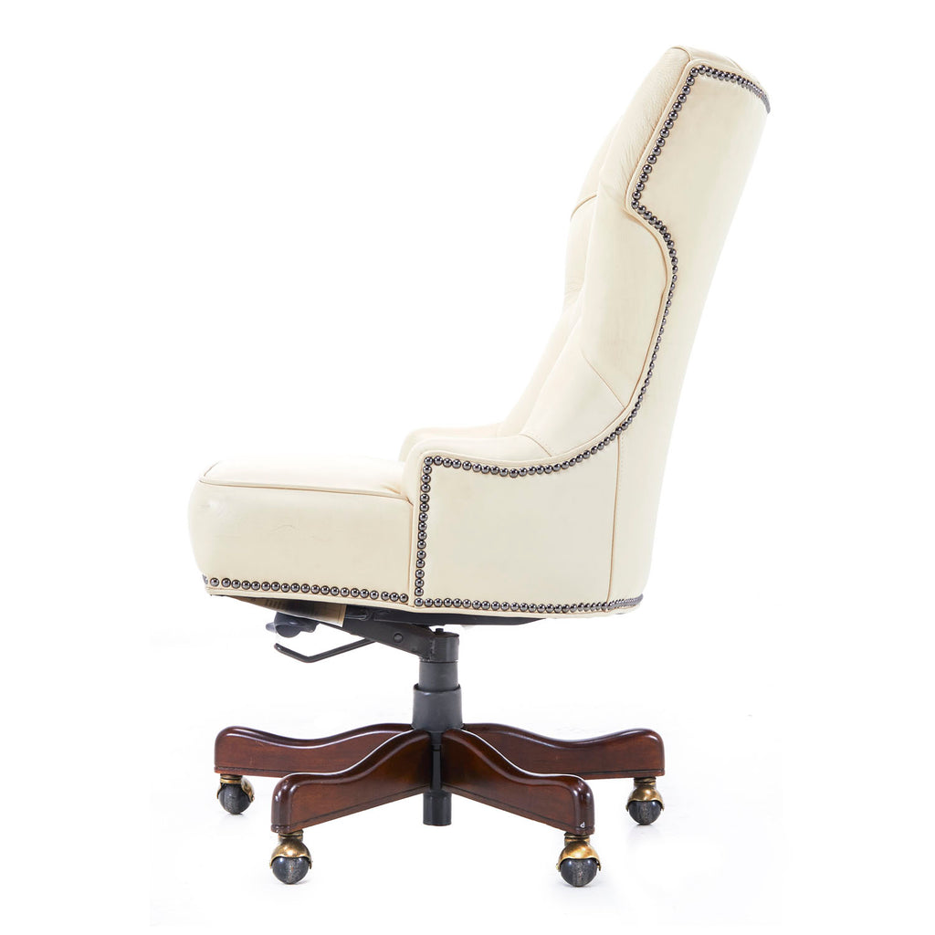 White Tufted Executive Chair