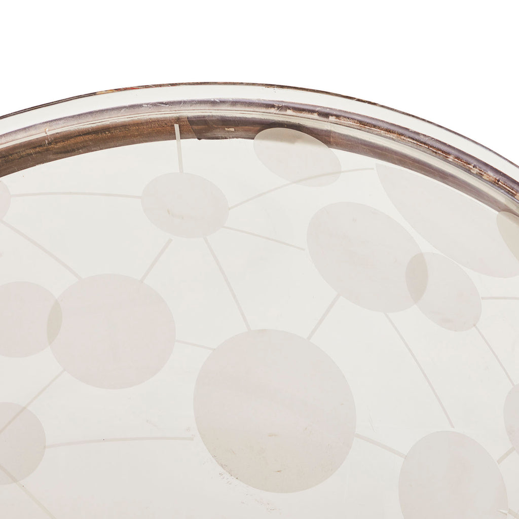 White Acrylic Bubble Chair with Metal Circle Frame