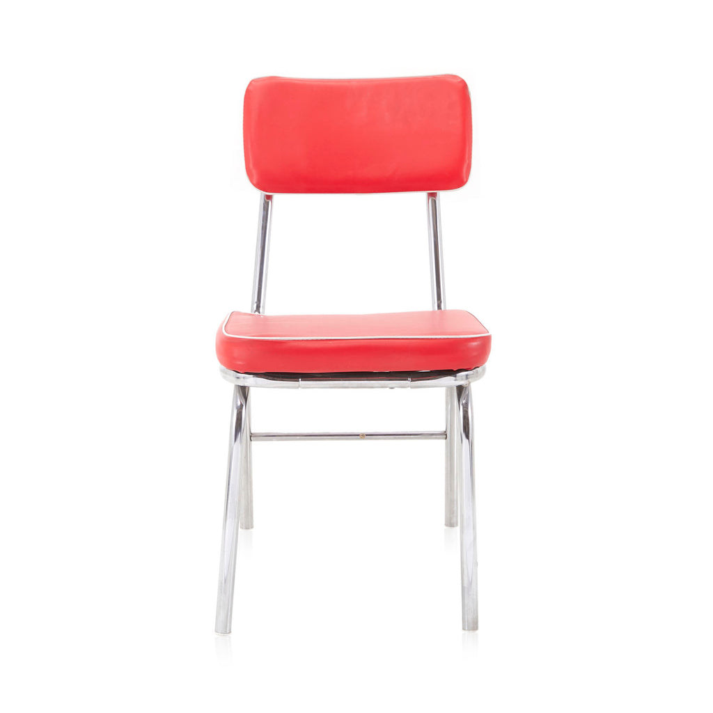 Red Vinyl Dining Chair