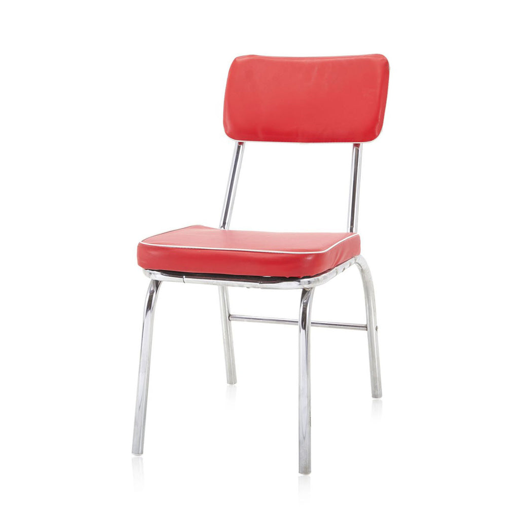 Red Vinyl Dining Chair