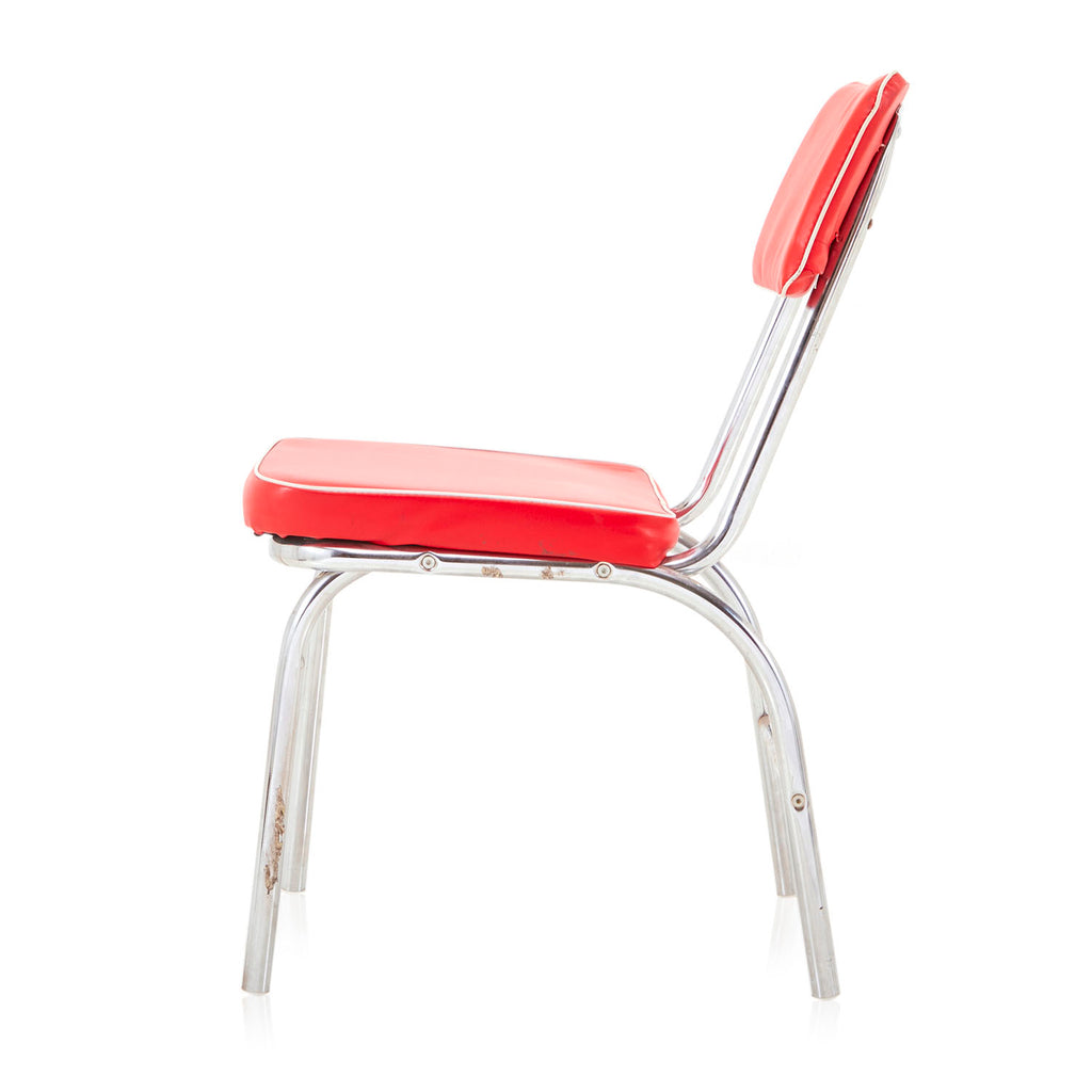 Red Vinyl Dining Chair