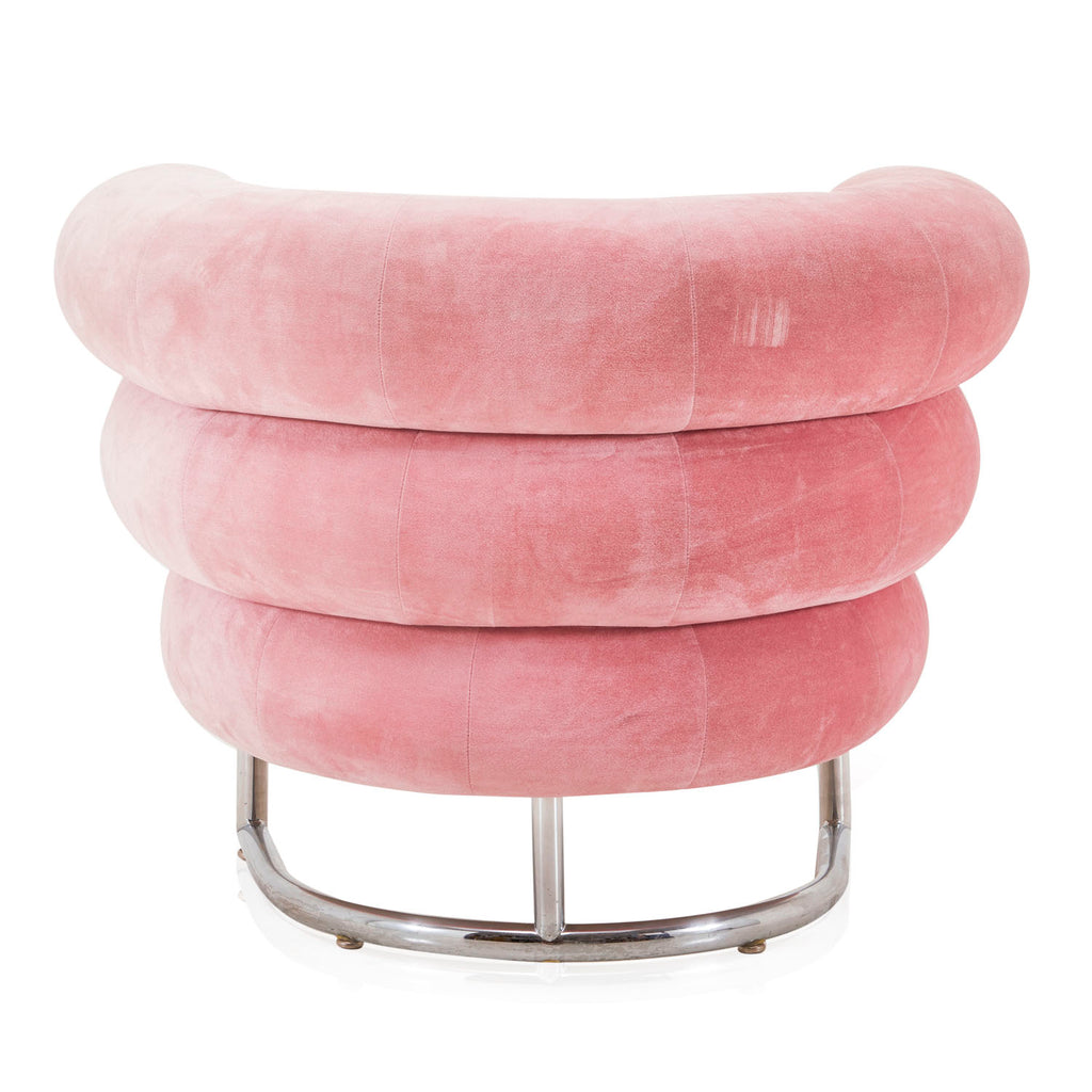 Pink Velvet Eileen Gray Bibendum Chair