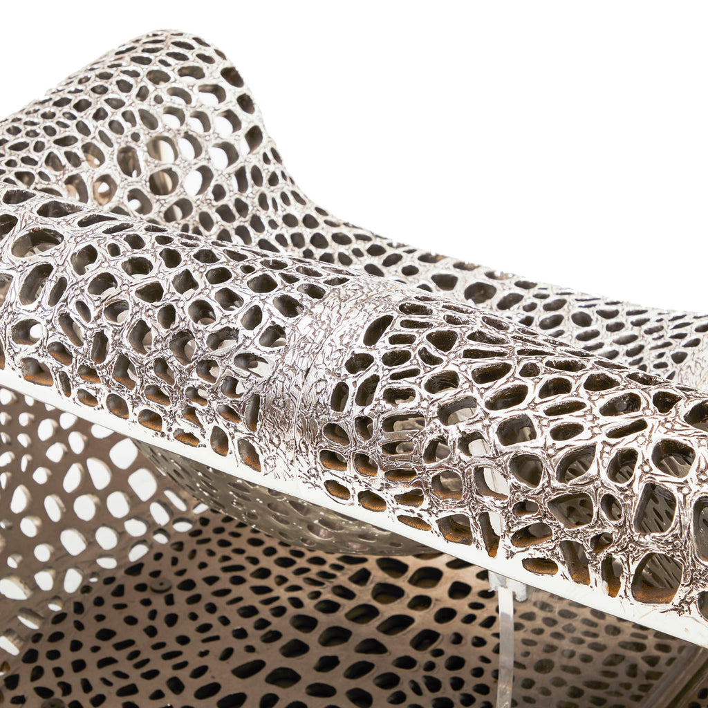 Organic Shape Cast Resin Loveseat