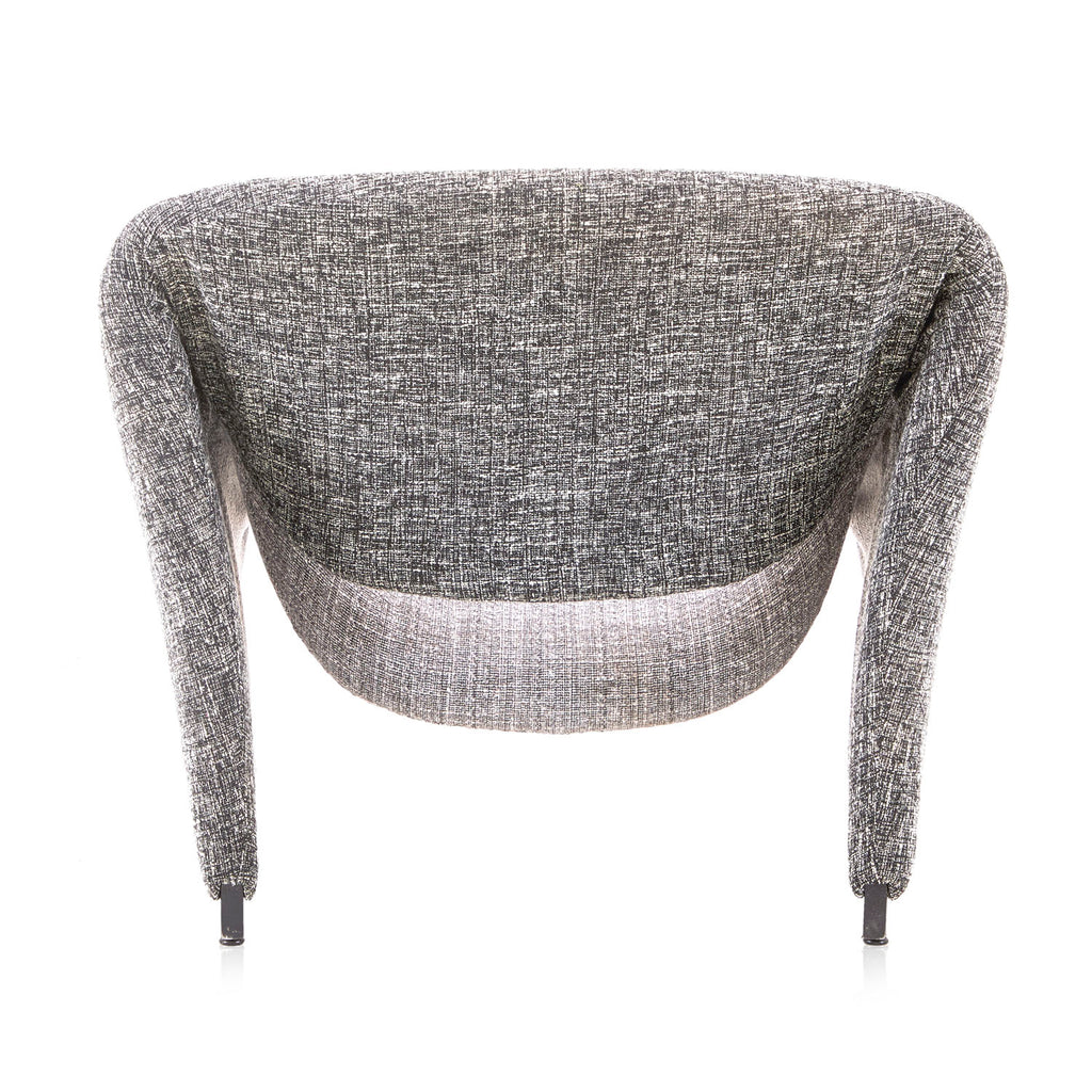 Grey Boucle Two-Tone Lounge Chair
