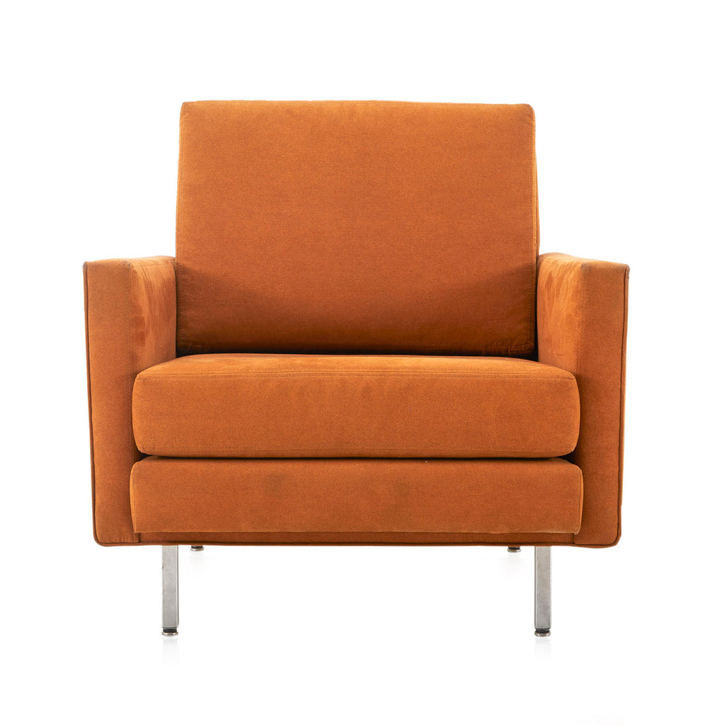 Brown Suede Arm Chair