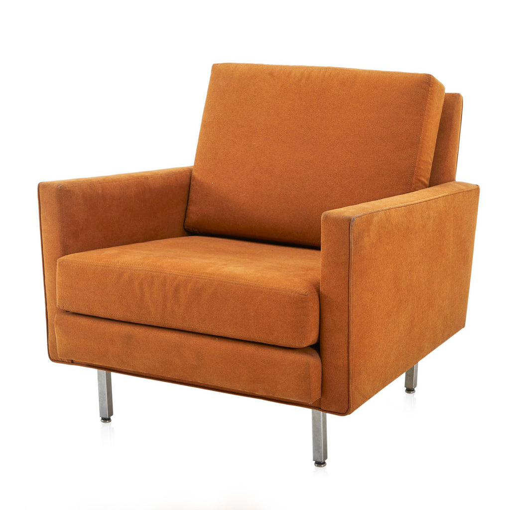 Brown Suede Arm Chair