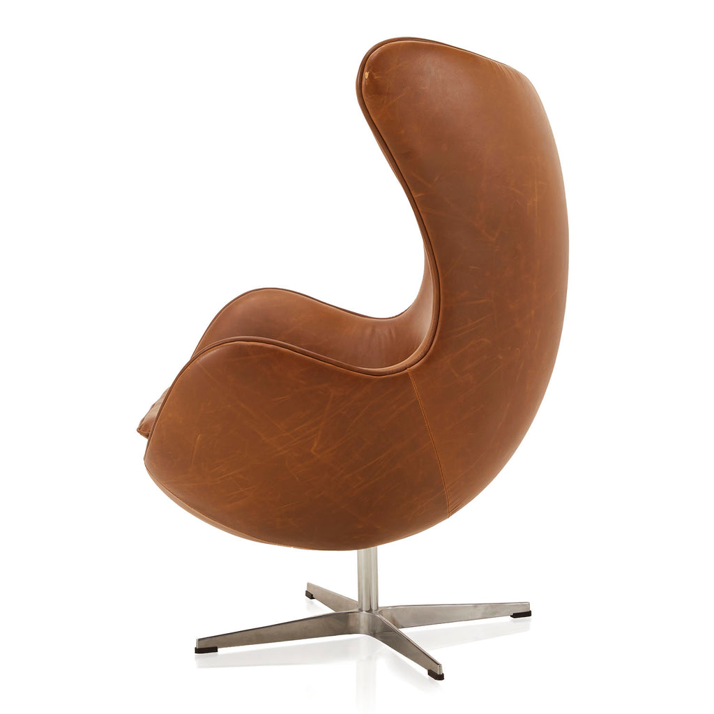Brown Leather Egg Chair