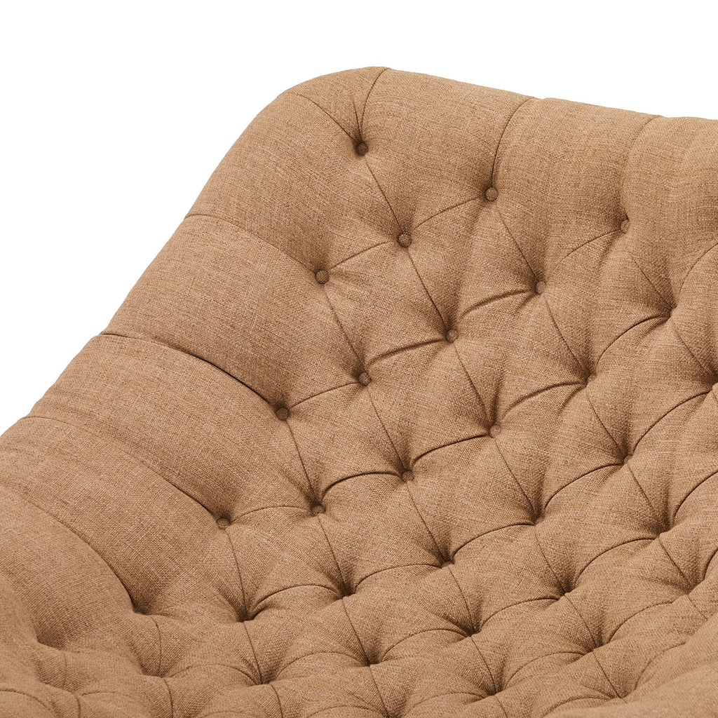 Beige Tan Tufted Brasilia Chaise