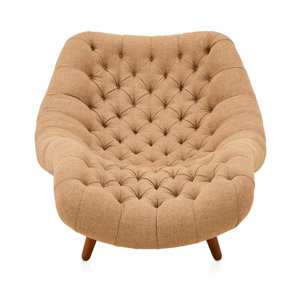 Beige Tan Tufted Brasilia Chaise
