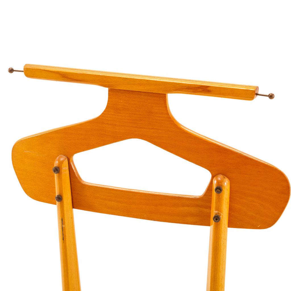 Wood & Wicker Coat Hanger Chair