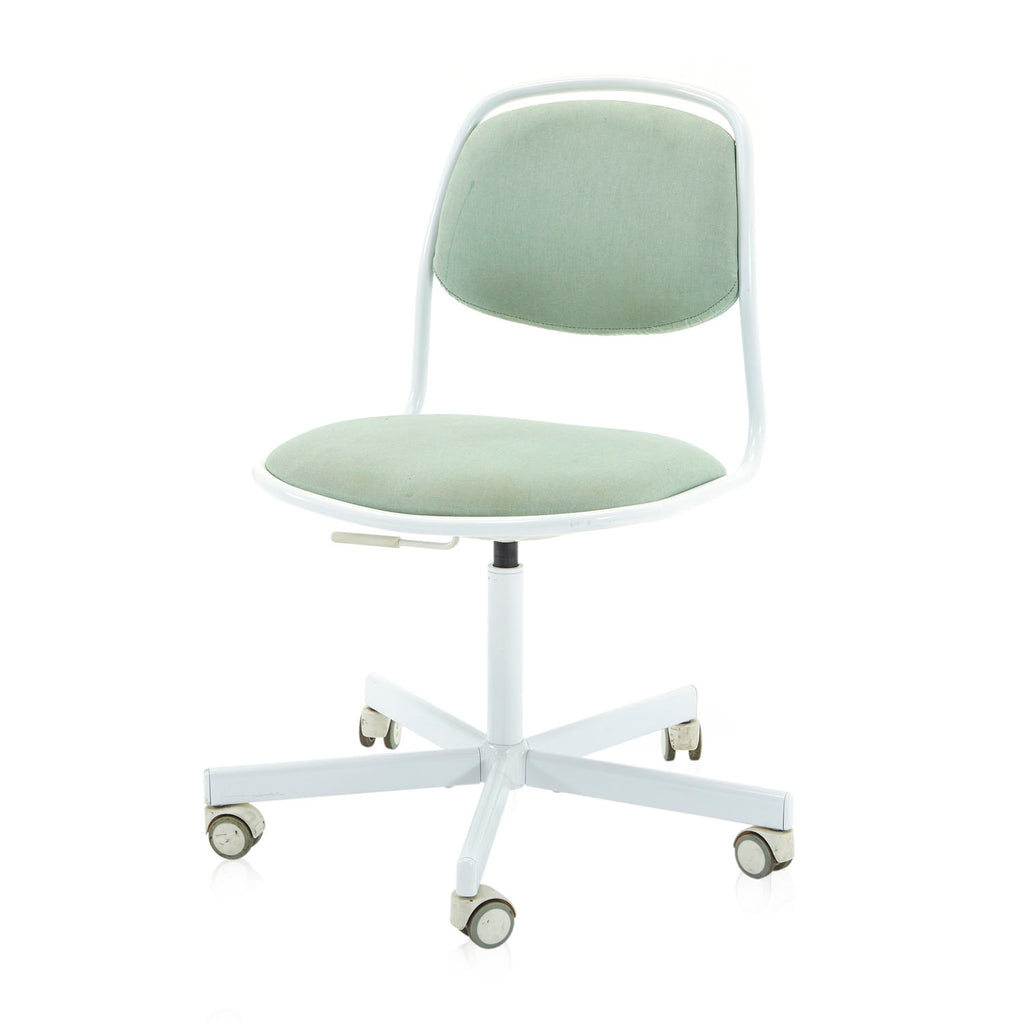 White & Green Mint Rolling Office Chair