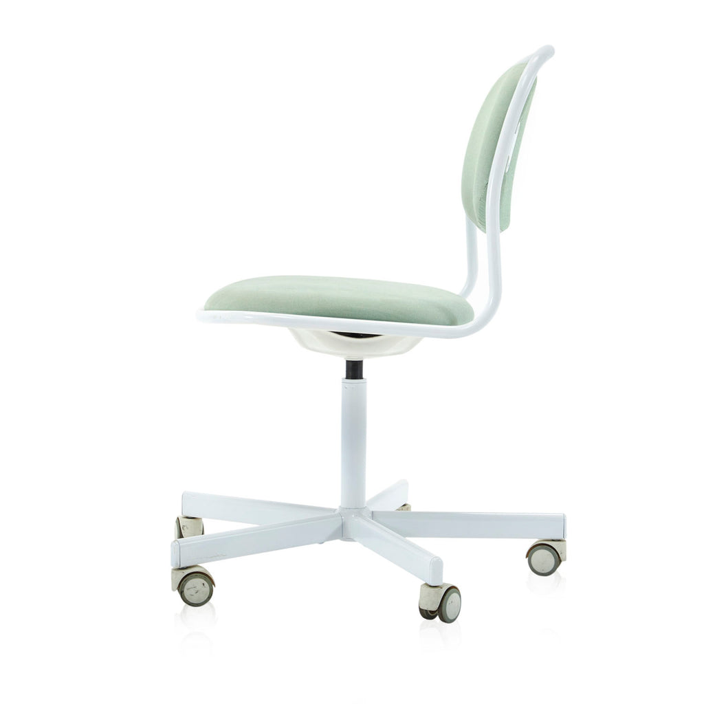 White & Green Mint Rolling Office Chair