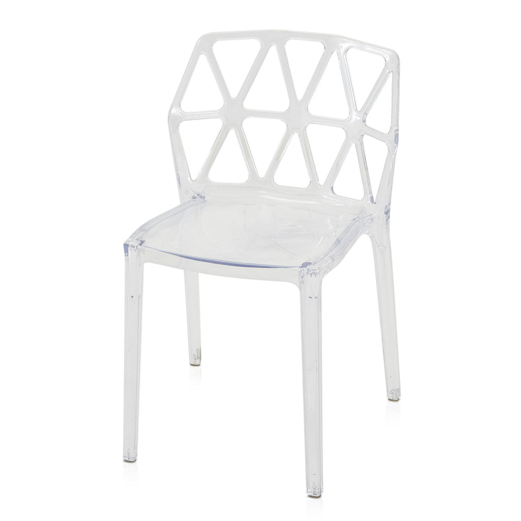 Lucite Clear Geometric Side Chair