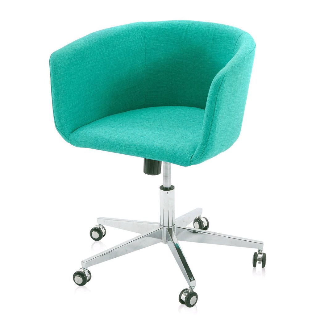 Teal Bucket Rolling Office Chair
