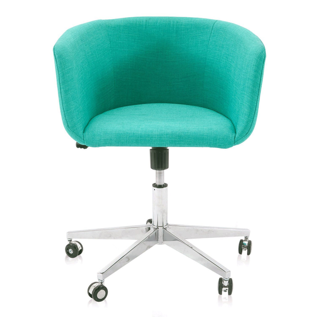 Teal Bucket Rolling Office Chair