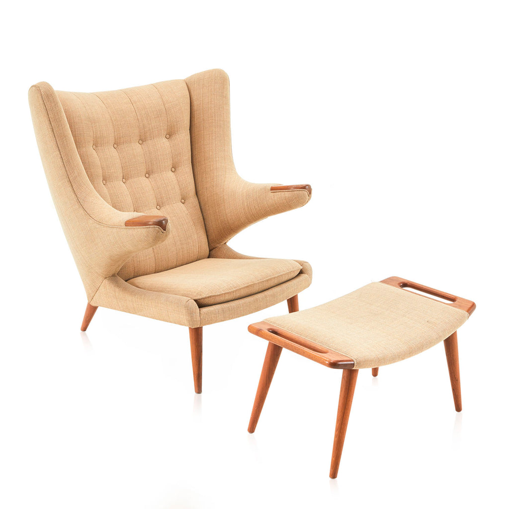 Papa Bear Wingback Lounge Chair - Tan
