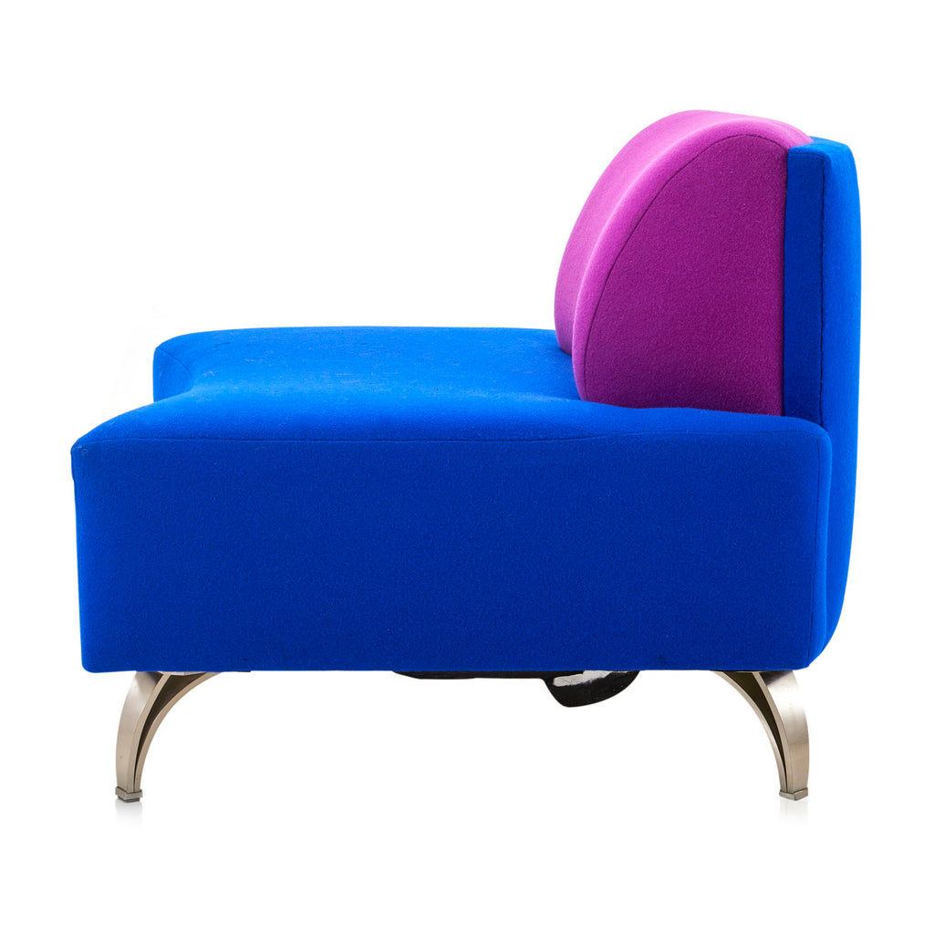 Blue & Purple Wide Modern Lounge Chair